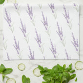 Farmhouse Lavender Herb Flower Dry Bundle Patroon Theedoek (Gevouwen)