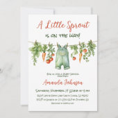 Farmhouse Little Sprout Clothesline Baby Shower Kaart (Voorkant)