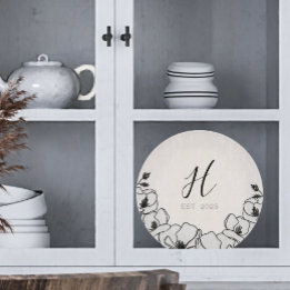 Farmhouse Magnolia Flower Custom Fixed Year Snijplank