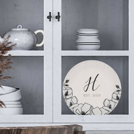 Farmhouse Magnolia Flower Custom Fixed Year Snijplank