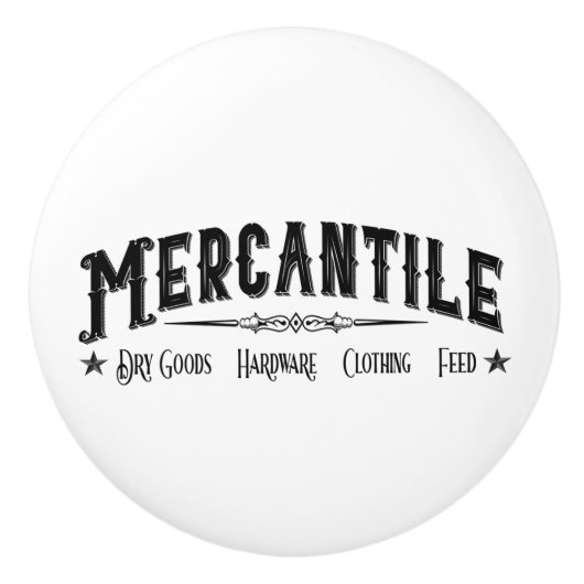 Farmhouse Mercantile  Sign Drawer Pull Keramische Knop (Voorkant)