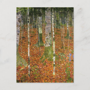 Farmhouse met Birch Trees Briefkaart