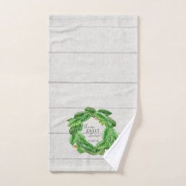 Farmhouse Modern  Schip Magnolia Wreath Handdoek