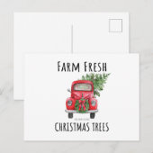 Farmhouse Modern Vintage-kerstkaart Aankondigingskaart (Voorkant / Achterkant)