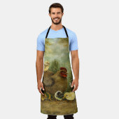 Farmhouse Mother Hen and Baby Chicks Apron Schort (Gedragen)