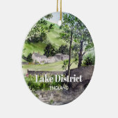 Farmhouse nabij Thirlmere, Lake District, Engeland Keramisch Ornament (Rechts)