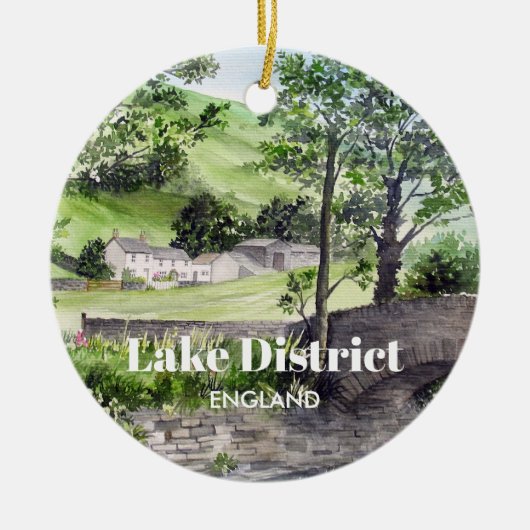 Farmhouse nabij Thirlmere, Lake District, Engeland Keramisch Ornament (Voorkant)