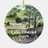 Farmhouse nabij Thirlmere, Lake District, Engeland Keramisch Ornament (Achterkant)