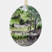 Farmhouse nabij Thirlmere, Lake District, Engeland Keramisch Ornament (Rechts)