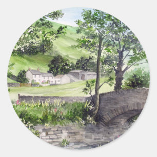 Farmhouse nabij Thirlmere, Lake District, Engeland Ronde Sticker