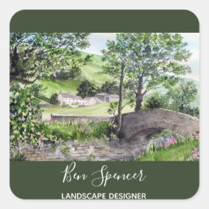 Farmhouse nabij Thirlmere, Lake District, Engeland Vierkante Sticker