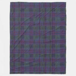 Farmhouse Navy Blue Tartan Fleece Deken