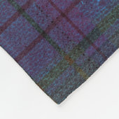 Farmhouse Navy Blue Tartan Fleece Deken (Hoek)