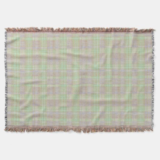 Farmhouse Neutral Sage Plaid Deken (Voorkant)