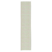 Farmhouse Neutral Sage Plaid Korte Tafelloper (Voorkant)