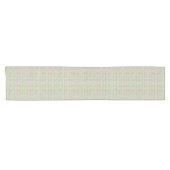 Farmhouse Neutral Sage Plaid Korte Tafelloper (Horizontaal)