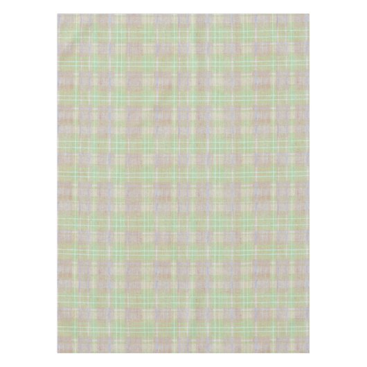 Farmhouse Neutral Sage Plaid Tafelkleed (Voorkant)