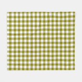 Farmhouse Olive-Green and White Buffalo Plaid Fleece Deken (Voorkant (Horizontaal))