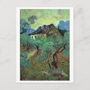 Farmhouse Olive Trees Van Gogh Fine Art Briefkaart
