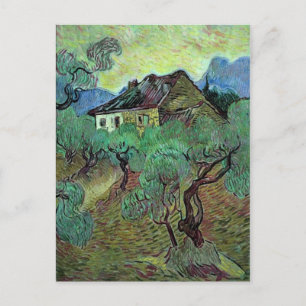 Farmhouse Olive Trees Van Gogh Fine Art Briefkaart