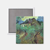 Farmhouse Olive Trees Van Gogh Fine Art Magneet (Voorkant / Achterkant)