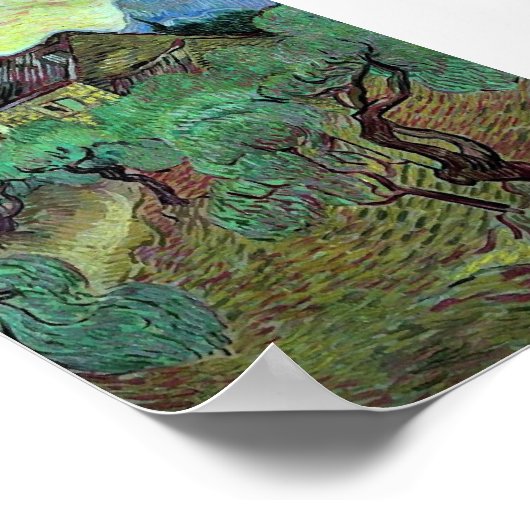 Farmhouse Olive Trees Van Gogh Fine Art Poster (Hoek)