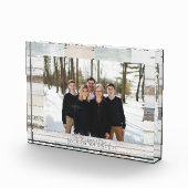 Farmhouse Persoonlijke naam Foto Acrylblok (Rechts)