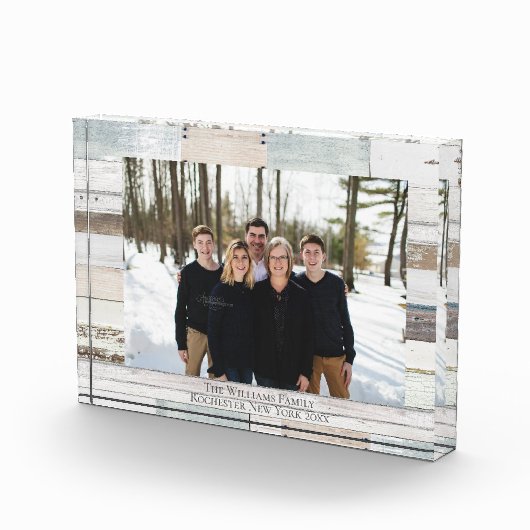 Farmhouse Persoonlijke naam Foto Acrylblok (Rechts)