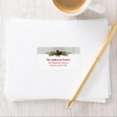 Farmhouse Pine Branches Holiday Return Address Etiket (Insitu)