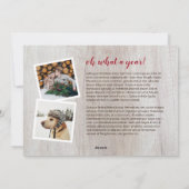 Farmhouse Pine Wreator 3 Foto| Kerstbrief Feestdagenkaart (Achterkant)