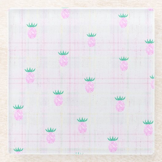 Farmhouse Pineapple Oasis Glazen Onderzetter (Voorkant)