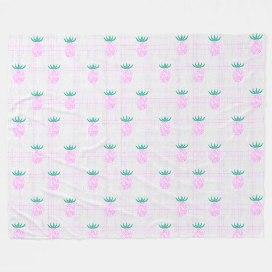 Farmhouse Pineapples Fleece Deken (Voorkant (Horizontaal))