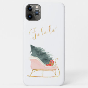 Farmhouse Pink kerst Sleigh Falala Case-Mate iPhone Case