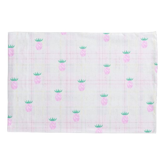 Farmhouse Pink Pineapple  Kussensloop (Achterkant-Links)