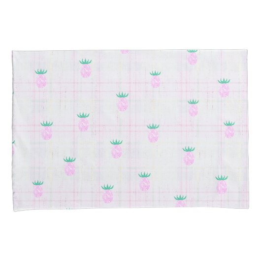 Farmhouse Pink Pineapple  Kussensloop (Voorkant-Rechts)