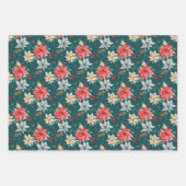 Farmhouse Poinsettia Kerstmis en feestdag Inpakpapier Vel (Voorkant 2)