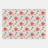 Farmhouse Poinsettia Kerstmis en feestdag Inpakpapier Vel (Voorkant)