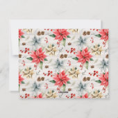 Farmhouse Poinsettia Rustic Chic Kerstmis Feestdagenkaart (Achterkant)