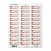 Farmhouse Poinsettia Rustic Wood Return Address Etiket (Full Sheet)