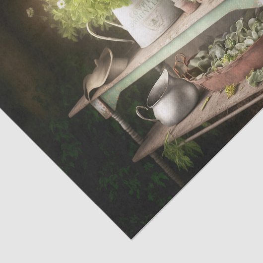 Farmhouse Potting Bench Tissuepapier (Detail)