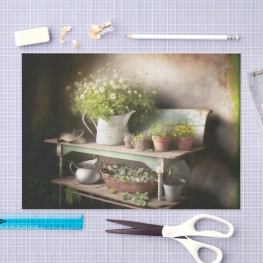 Farmhouse Potting Bench Tissuepapier (Craft)