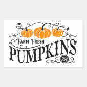 Farmhouse Pumpkin Patch Rechthoekige Sticker (Voorkant)