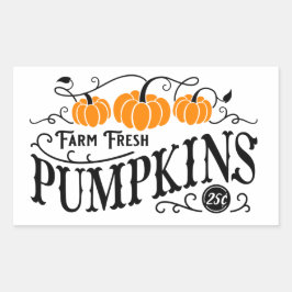 Farmhouse Pumpkin Patch Rechthoekige Sticker
