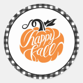 Farmhouse Pumpkin Patch Ronde Sticker