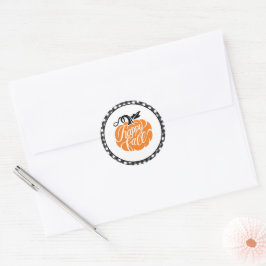 Farmhouse Pumpkin Patch Ronde Sticker