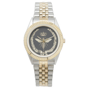 Farmhouse Queen Bee met Crown & Wreate Horloge