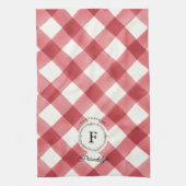 Farmhouse Red Buffalo check Persoonlijke familie Theedoek (Verticaal)