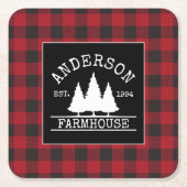 Farmhouse Red Buffalo Kartonnen Onderzetters (Voorkant)