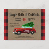 Farmhouse Red Buffalo met kerstfeest Aankondigingskaart (Voorkant)