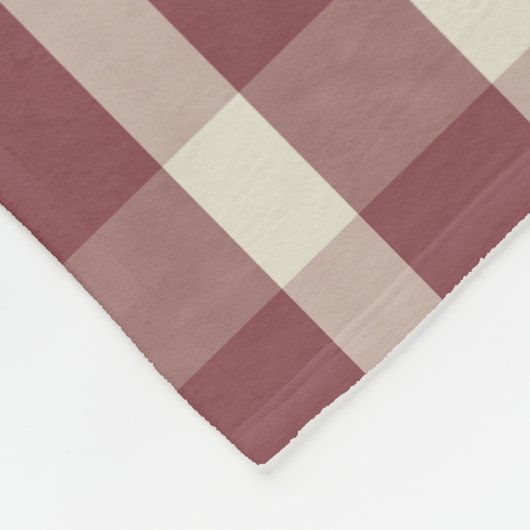 Farmhouse Red Cream Pset Fleece Deken (Hoek)